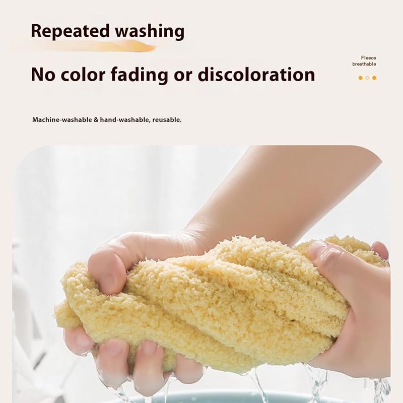 White Plush Fabric Toilet Seat Cover with Handle for Winter Comfort - Image 5